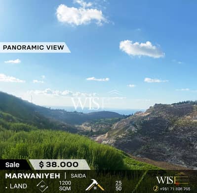 Prime 1200 SQM Land for SALE in Saida - Marwaniyeh!