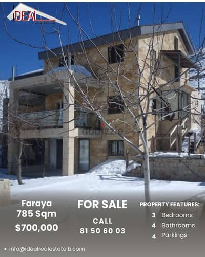 Plot for sale Features 2 seperate Villas in Faraya عقار للبيع في فاريا