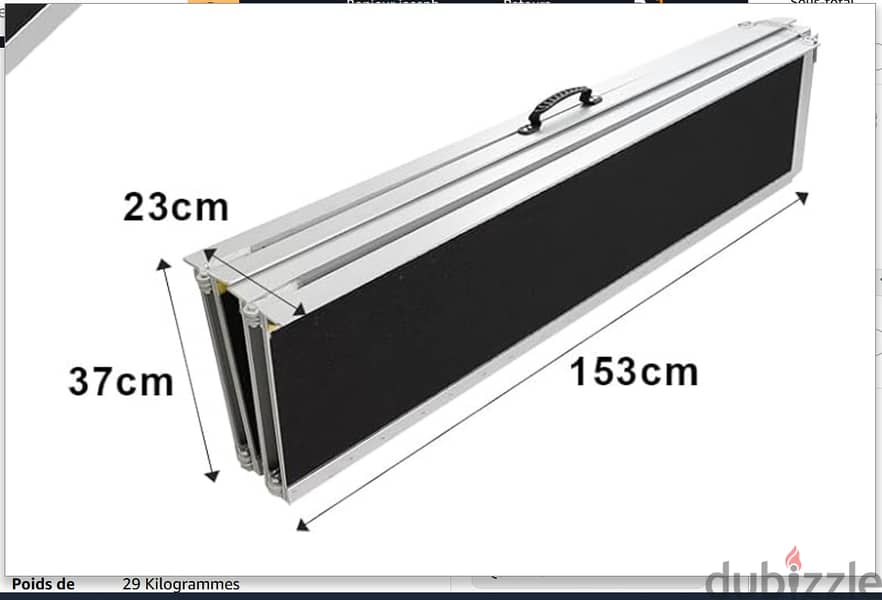 Wheelchair Ramp, 304 x 73 cm, Maximum 300 kg, Non-Slip Aluminium Wheel 2