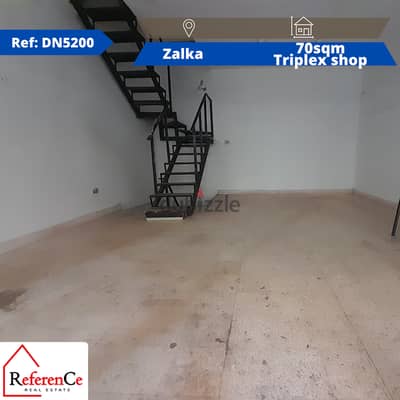 Triplex SHOP For Rent in Zalka محل تريبلكس للإيجار في الزلقا