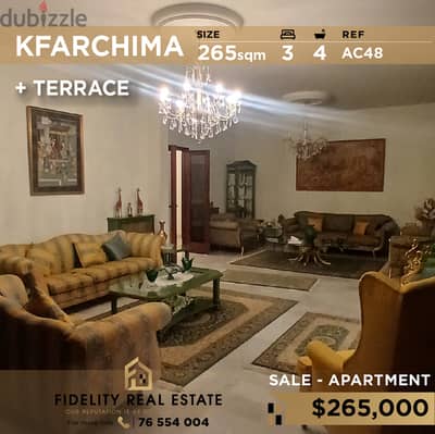 Apartment for sale in Kfarchima AC48 شقة للبيع في كفرشيما