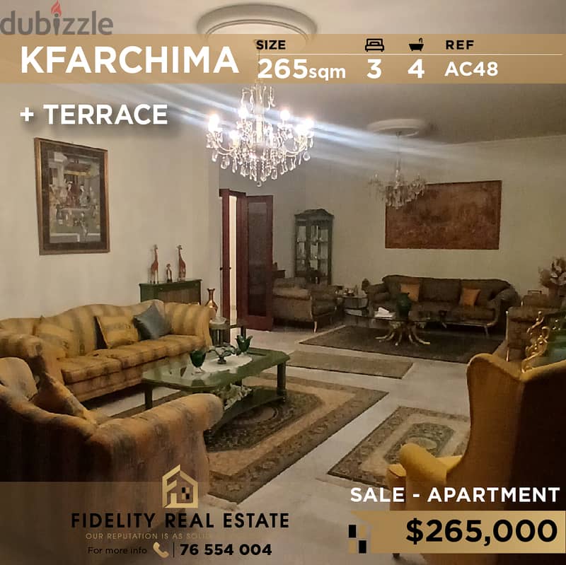 Apartment for sale in Kfarchima AC48 شقة للبيع في كفرشيما 0