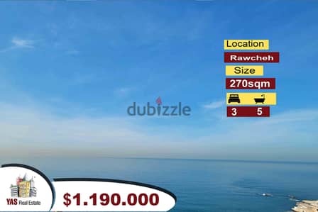 Rawcheh 270m2 | Astonishing Sea View | Luxury Flat | PA