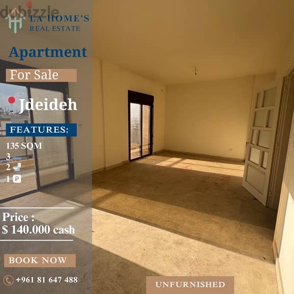 apartment for sale in jdeideh شقة للبيع في جديدة 0