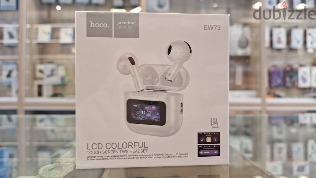 HOCO EW73 LCD COLORFUL TOUCH SCREEN TWS HEADSET 0