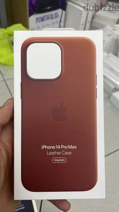 Leather case magsafe iphone 14 pro max umber