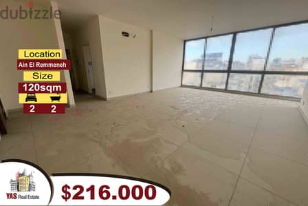 Ain El Remmeneh 120m2 | High Floor | Brand New | Prime Location |CL/AC