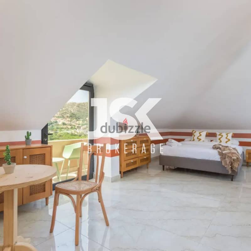 L16897 - Rooftop Studio with Stunning View For Rent in Batroun 0