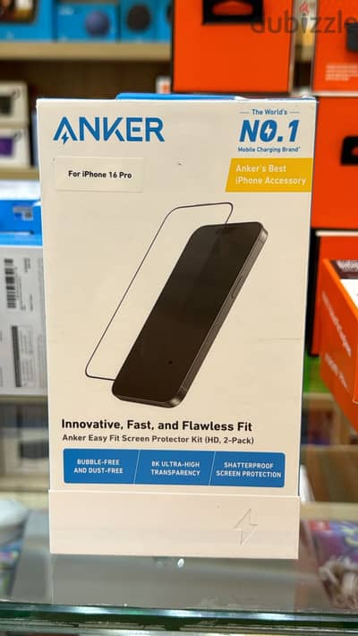 Anker easy Fit Screen protector Kit (Hd,2-pack) 16 pro