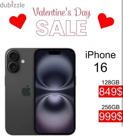 VALENTINE'S DAY SALE IPHONE 16 (128GB) AND (256GB) available now