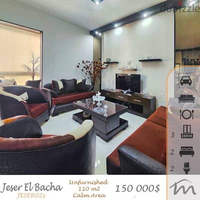 Jisr El Bacha | Decorated 2 Bedrooms Apt | Calm Area | 3 Balconies