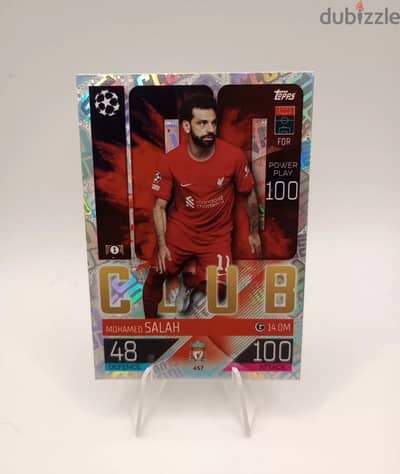 Mohamed Salah 2022-23 Topps Match Attax UCL 100 Club #457 Liverpool FC