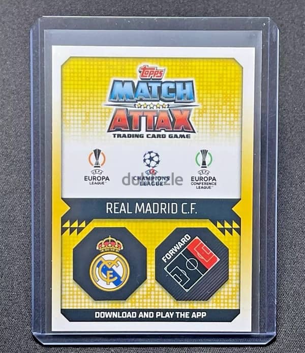 2022-23 Topps Match Attax UEFA Karim Benzema 100 Club Unbeatable #459 1