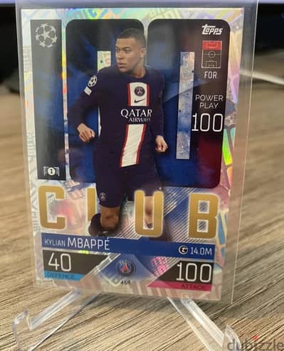 Kylian Mbappe 2022 Match Attax UEFA Champions Europa 100 Club Foil PSG