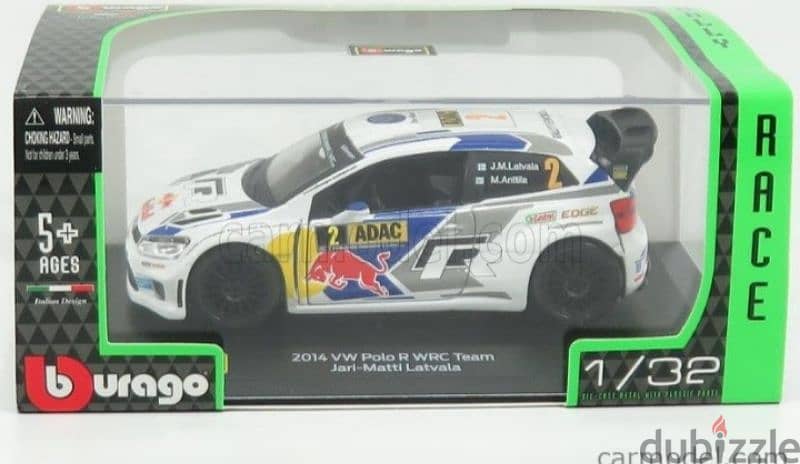 2014 VW Polo WRC R diecast car model 1:32 3