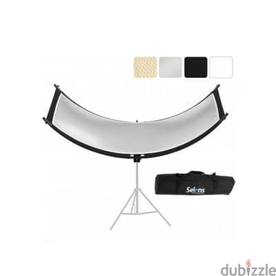 Selens 4 in 1 60 x 180 cm U-Shape Curved Light Reflector