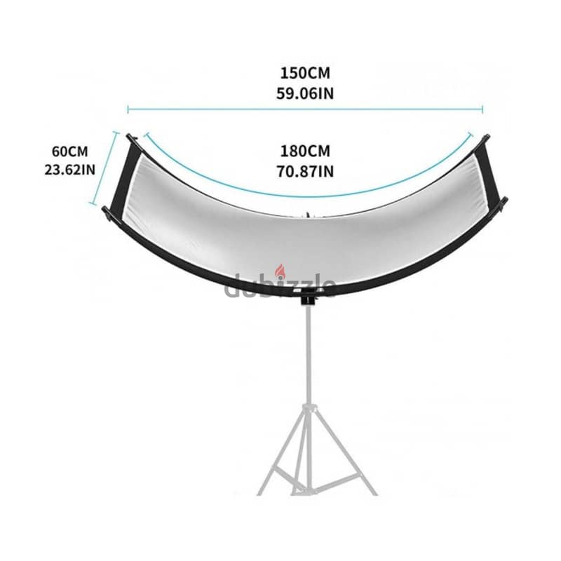 Selens 4 in 1 60 x 180 cm U-Shape Curved Light Reflector 1