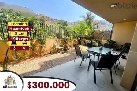 Hazmiyeh/Mar Takla 190m2 | 40m2 Garden | Mountain View | PA |