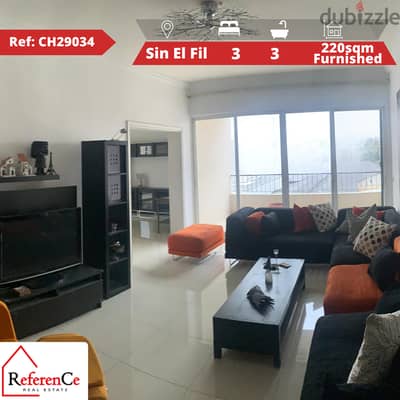 Furnished apartment in Sin El Fil شقة مفروشة في سن الفيل