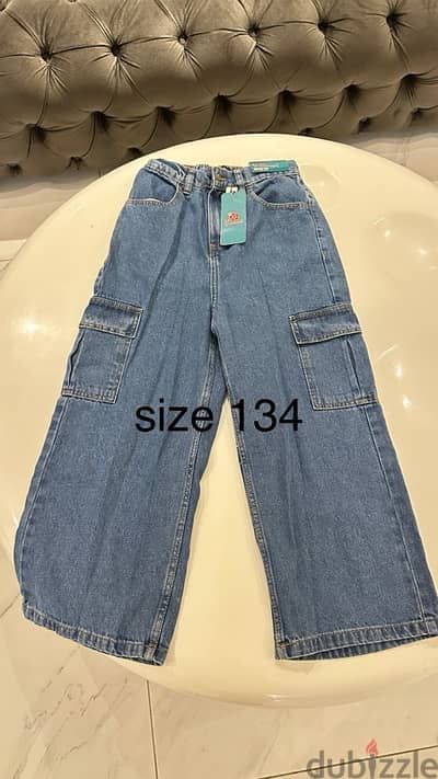 jeans Wide leg for girls size 134 New