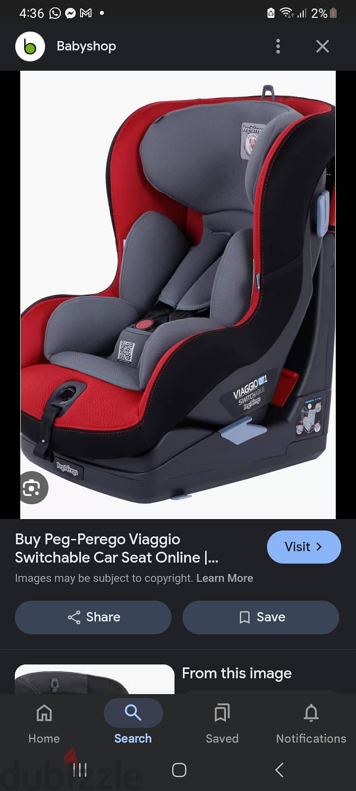 Car seat pegperego from zero til 5 like new free delivery 2