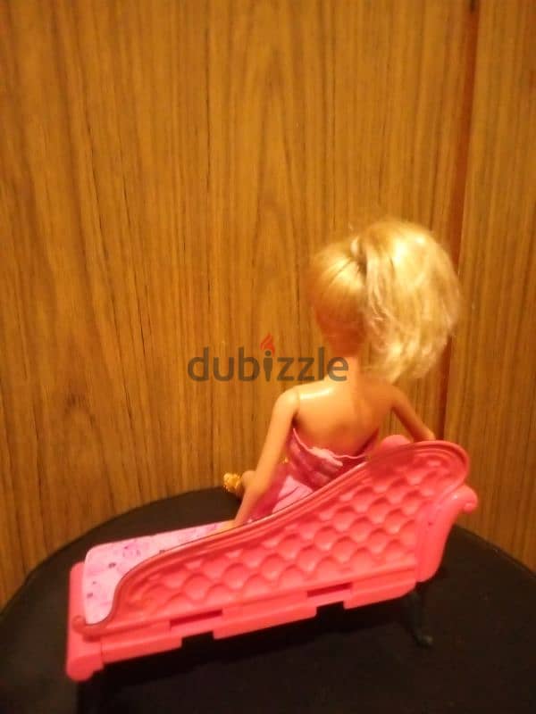 Barbie Mattel &LONG SET CHAIR great doll2011 bend legs+Outfit+Shoes=30 2