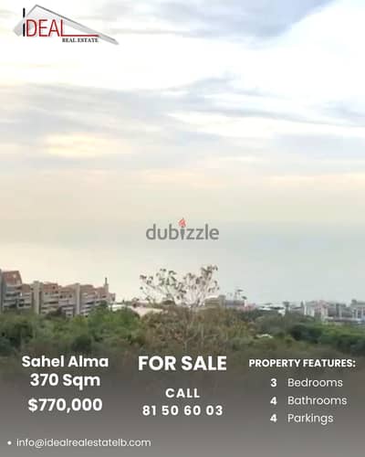 370 SQM deluxe Apartment for sale in Sahel Alma REF#JH17453