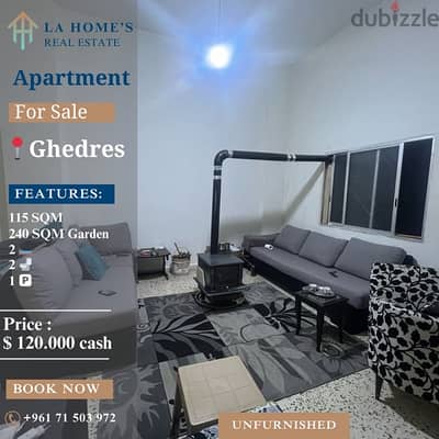 apartment for sale in ghedres شقة للبيع في غدراس