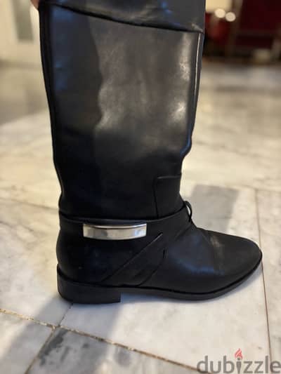 Alfani Black Riding Boots, UnWorn, Size 6.5 | جزمة الفاني، جديدة، 6.5،