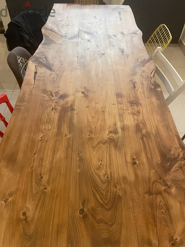 natural wood dining table 1