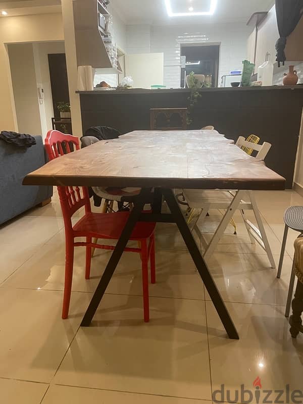 natural wood dining table 2