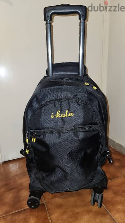 Carry on luggage backpack + trolley like new