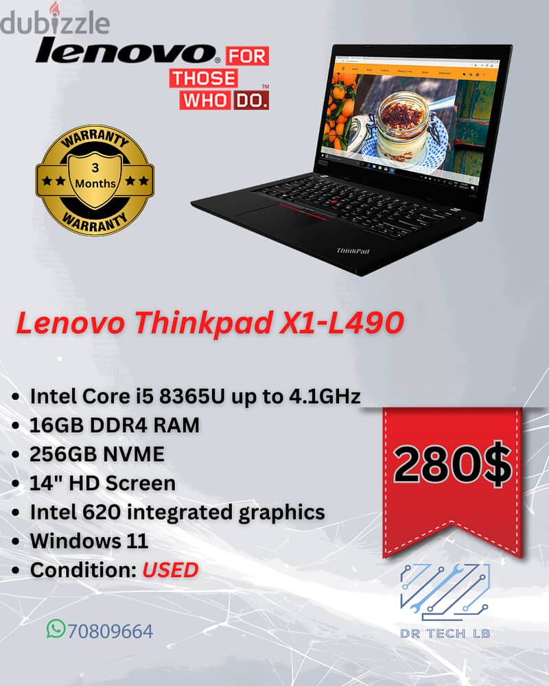 Lenovo Thinkpad X1-L490 0