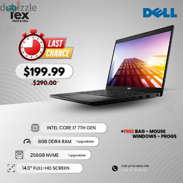 Dell Offer | i7 7th Gen | 16Gb/512Gb | Warranty 0