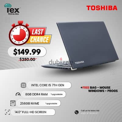 Toshiba Offer | i5 7th Generation | 16Gb/512Gb | Warranty