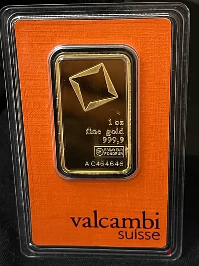 Gold Valcambi Suisse Ounse 999,9 Special Number 46 46 46