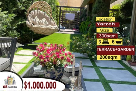 Yarzeh 300m2 | 200m2 Terrace+Garden | Luxurious | Calm Area | PA |