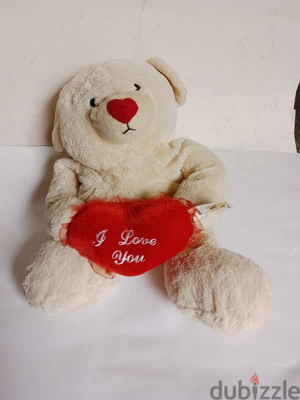 60cm Plush Bear with heart 1