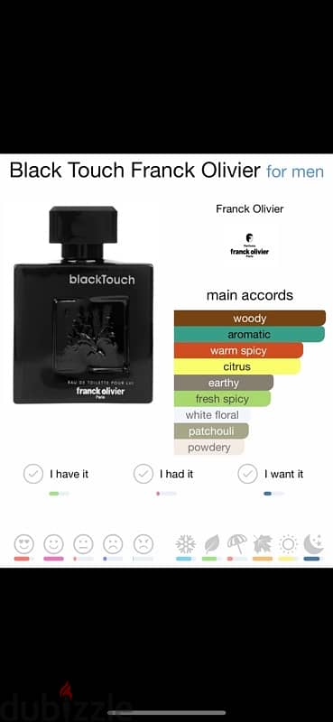 Frank Olivier Black Touch Perfume Eau de Toilette 100ml Made in France 1