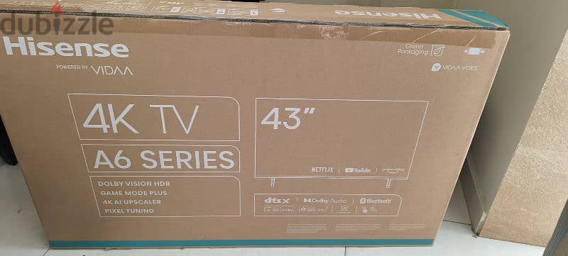 hisence 43 inch brand new tv  A6 series  DOLBY VISION HR 0