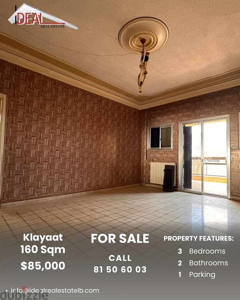 160 SQM semi furnished simplex for sale in Klayaat REF#KZ246 0