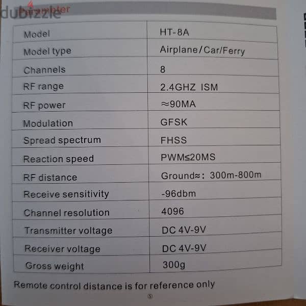 Hot Rc 8channel Transmitter with receiver (Radio, Remote controll) 3