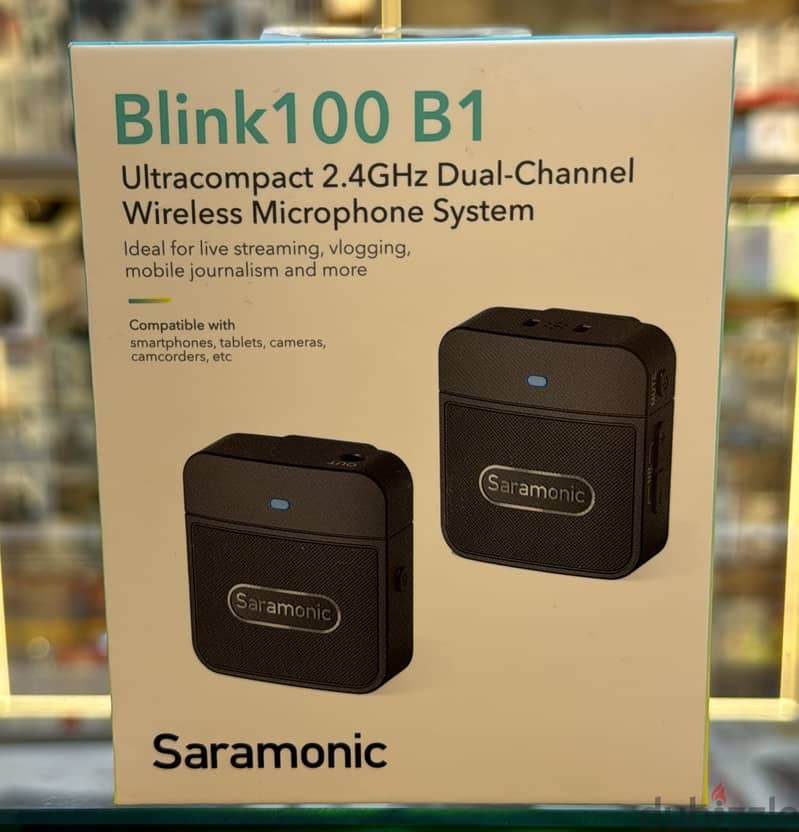 Saramonic Blink 100 B1 ultra compact 2.4ghz dual-channel wireless 0