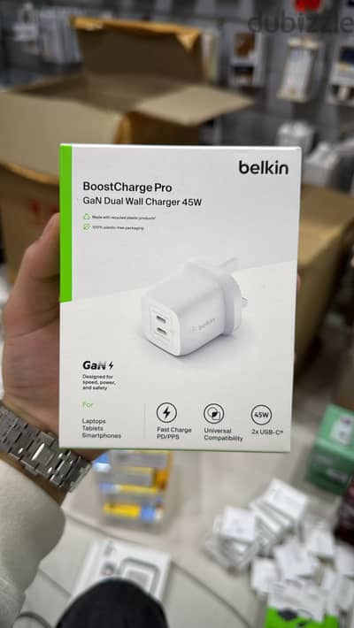 Belkin boostcharge 45w usb-c Gan Dual wall charger