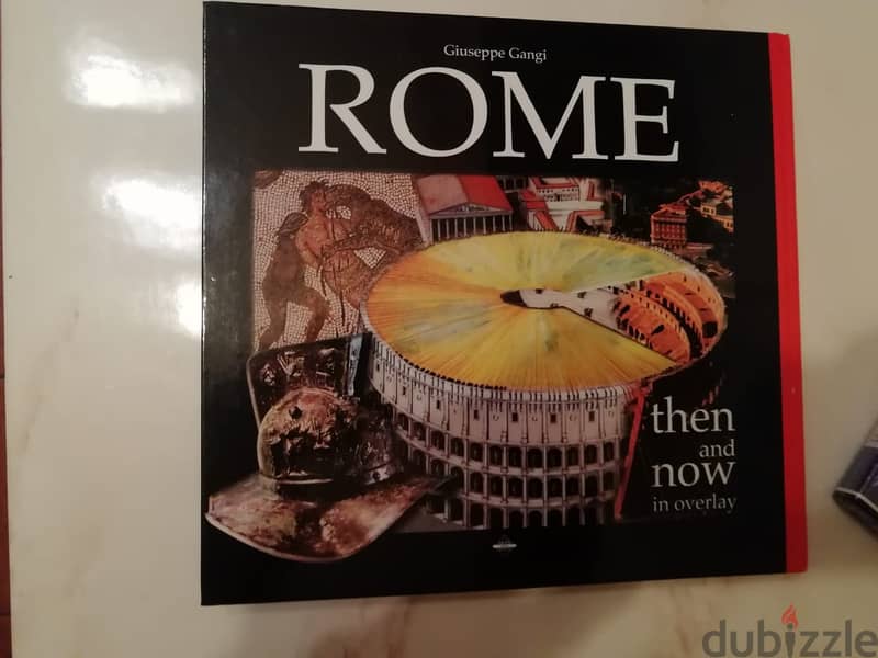 Rome Then and Now in Overlay Hardcover Book by Giuseppe Gangi in box i 1