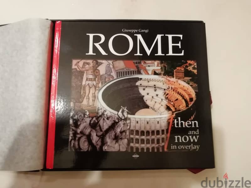 Rome Then and Now in Overlay Hardcover Book by Giuseppe Gangi in box i 2