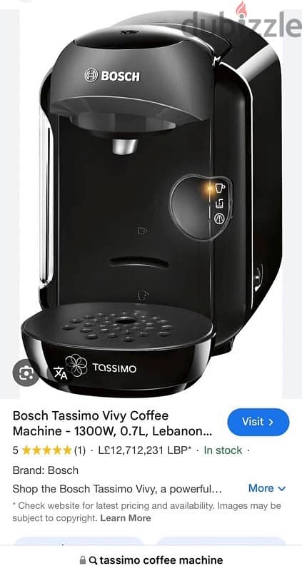 Tassimo Coffee machine 0