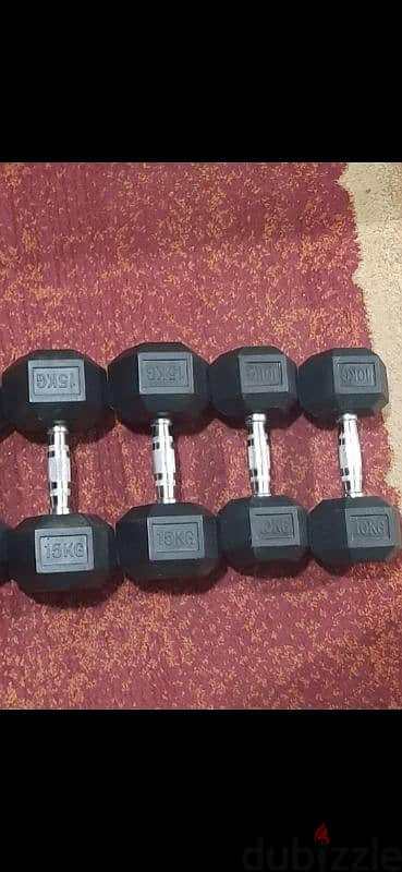 hexagon dumbbells