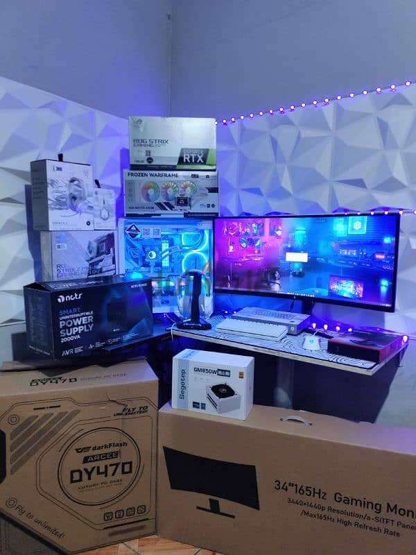 Masterpiece Gaming Rendering Workstation Full White PC Setup 1