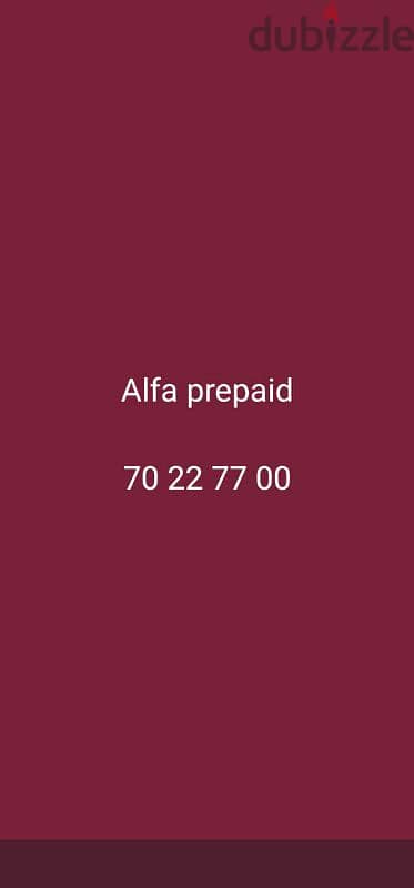 new Alfa line 70 22 77 00 0